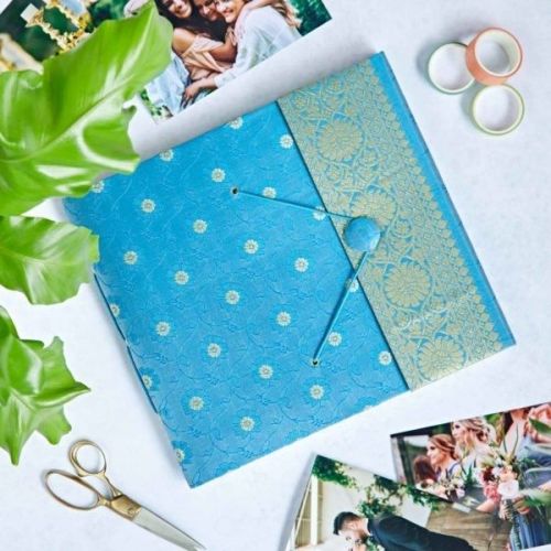 What about a sari fabric photo album from Paper High?