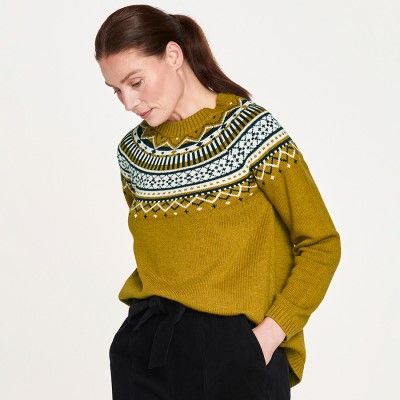 This is the Thought Kimber Organic Cotton Fairisle Knit Jumper