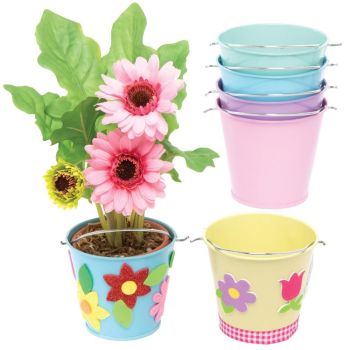 Baker Ross has lots of Easter arts and crafts including these Mini Pastel Tin Buckets