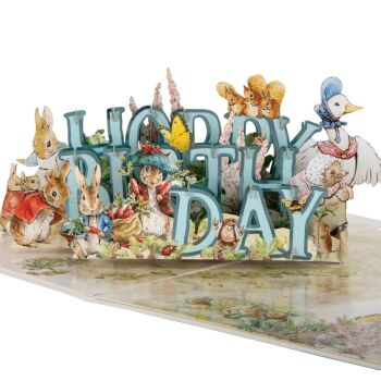 This Peter Rabbit Hoppy Birthday Card is from Cardology