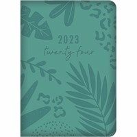 This is a Green embossed Academic Diary 2024