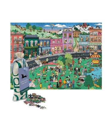 Who let the dogs out?  This jigsaw puzzle is available from the Original Jigsaw Company