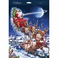 Santa and Reindeer Large Advent Calendar