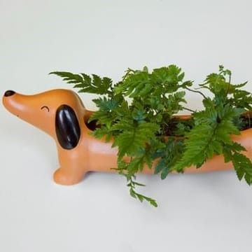 For dog and plant lovers, how about this Daschund Planter?