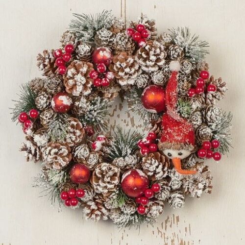 This is the Jolly Snowman Wreath, to display for everyone to enjoy!