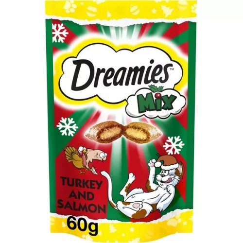 Viovet have Dreamies Mix Christmas Cat Treats Turkey & Salmon