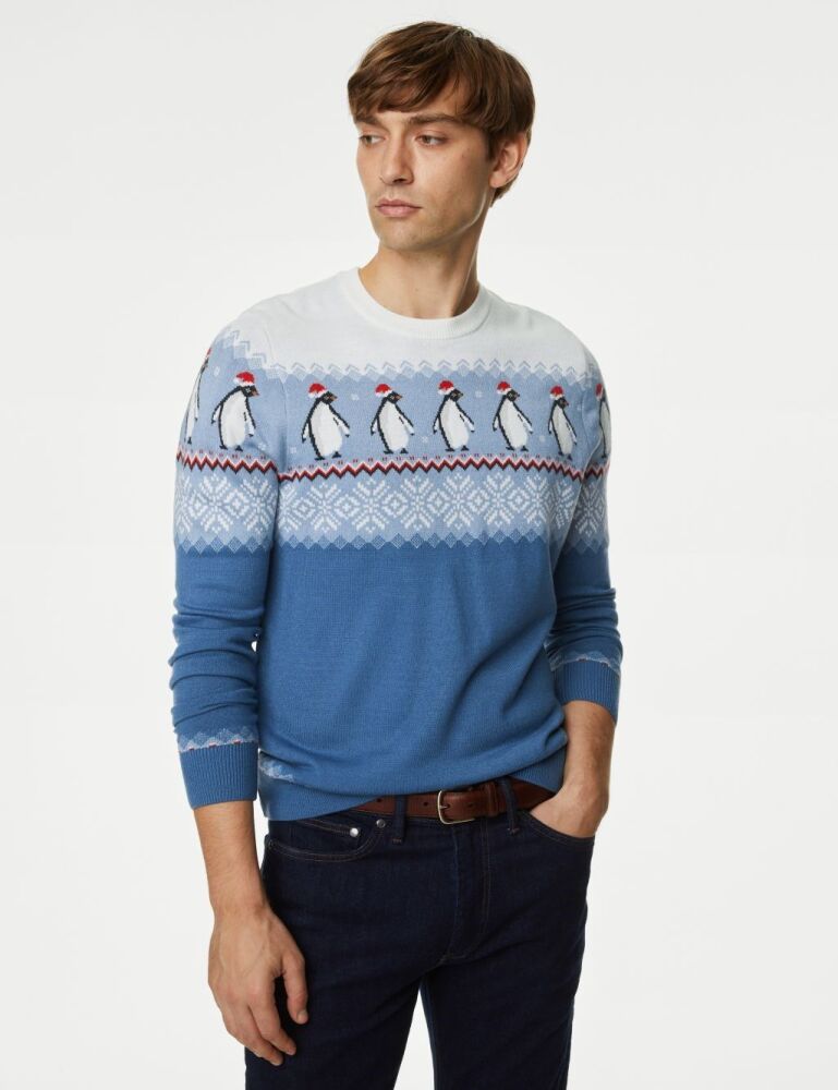 This is the Penguin Fair Isle Christmas Jumper