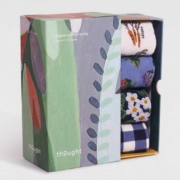 This is a Thought Granger Organic Cotton Gardening Sock Gft Box - UK4-7