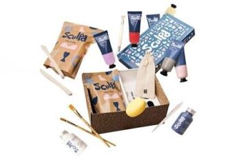 How about a At Home Pottery Kit with Paint set by Sculpd?
