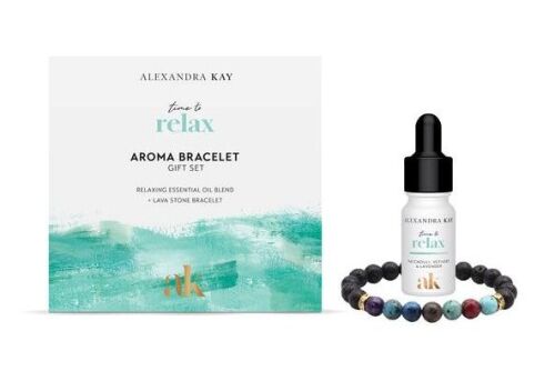 This is the Alexandra Kay Time to Relax Aroma Bracelet Gift Set