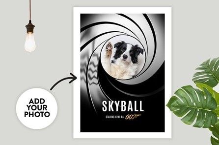 There's also a Personalised Pet Movie Poster with Frame