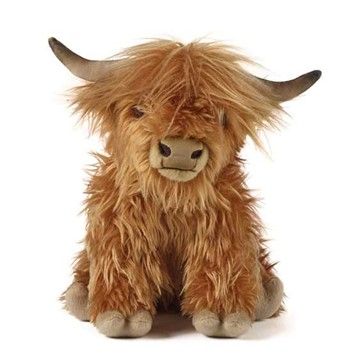 This Highland Cow plush soft toy is available from the RSPB