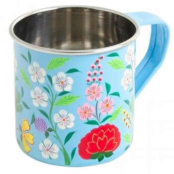 This Sanasar Hand Painted Enamel Mug is available from Natural Collection