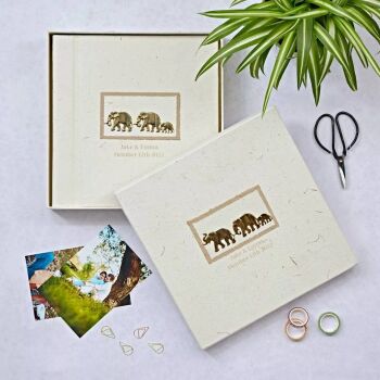 Are you doing an album for an elephant lover? How about a photo album made partly of elephant dung?