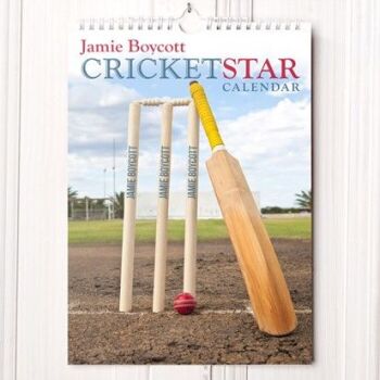 This is the Personalised Cricket Calendar - New Edition