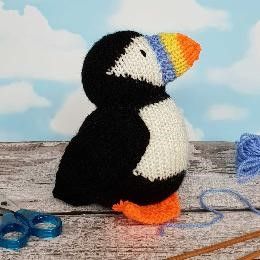 Knit your own Barry the puffin with this adorable kit.