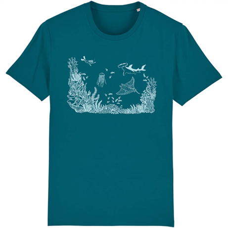 This is the Frank & Faith Reef Explorer T-shirt - Ocean Depth!