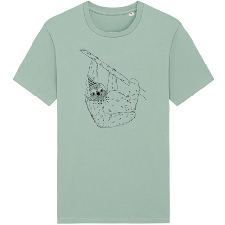 This is the Frank & Faith Party Sloth t-shirt - aloe