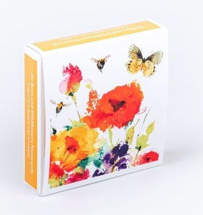 These pretty cards are in a Bees and Wildflowers Notecards pack