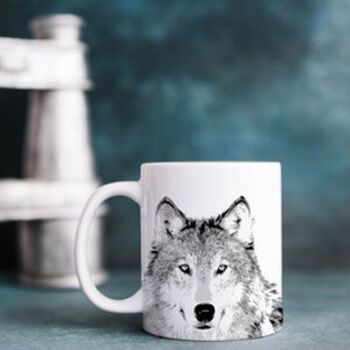 What about a Wolf Illustrated Gift Mug?