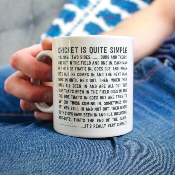 There's a 'Cricket Is Quite Simple' Funny Cricket Quote Mug