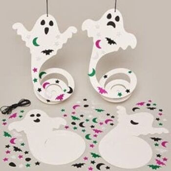 And there are Spooky Ghost Spiral Decoration Kits
