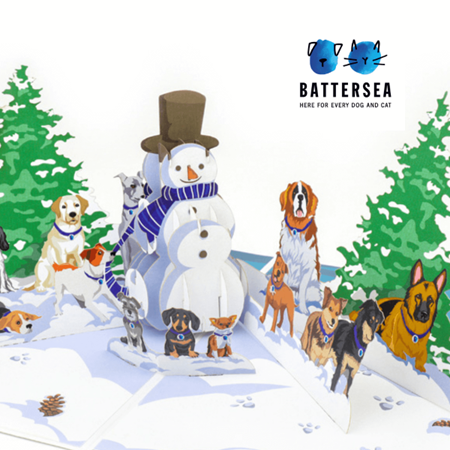 There's a pop-up Christmas card for dog lovers