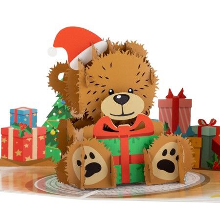 There's a Christmas Bear Pop Up card