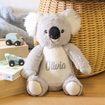 This is a Personalised Koala Soft Toy Teddy Bear Children's Gift