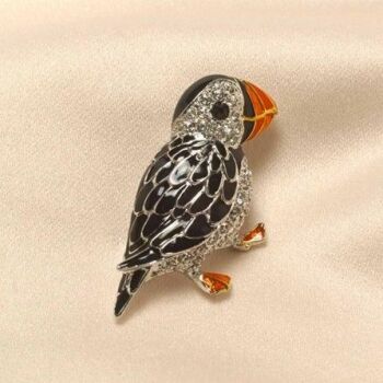 This Puffin brooch by Bill Skinner is available from the RSPB Shop