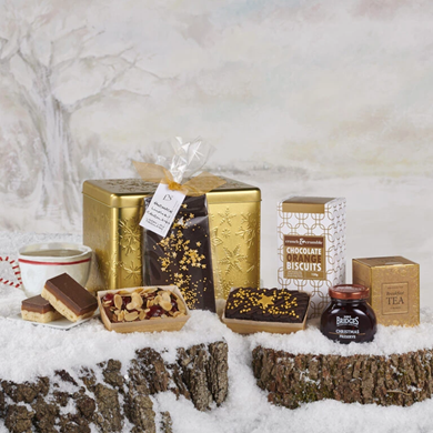 Tuck into the details about this Christmas To a Tea Hamper from Virginia Hayward Hampers