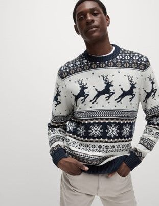 This is the Pure Cotton Fair Isle Christmas Jumper