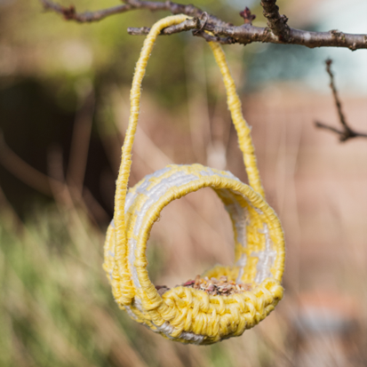 This Woven Bird Feeder Craft Kit is available from Craftiosity