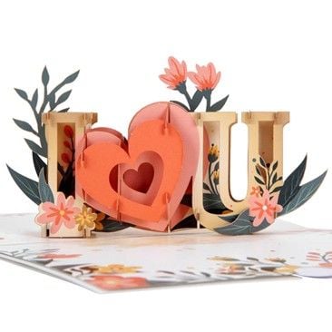 Take a look at this I Love You Pop Up Card