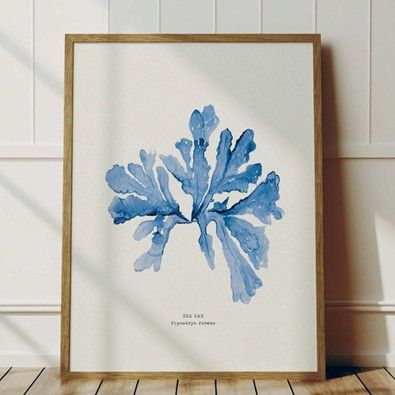 This is the Indigo Seaweed Print | Seaweed Art (Sea Oak)