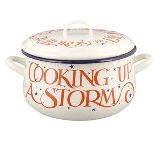 This is the Halloween Toast Large Enamel Cooking Pot 