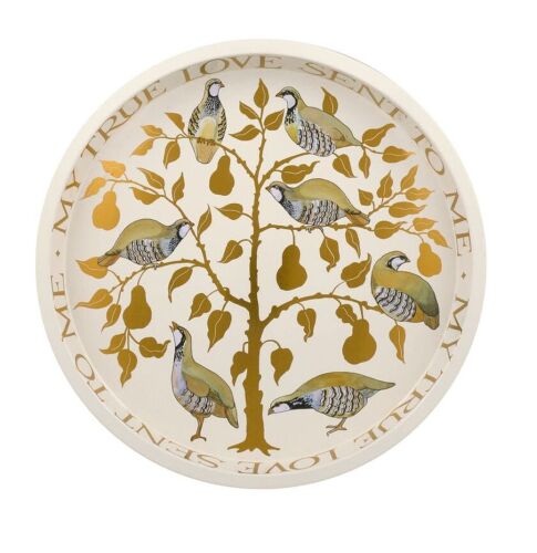 There's the Partridge In A Pear Tree Round Tin Tray