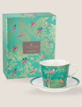 This is a Sara Miller Green Bird Cup & Saucer This is a Sara Miller Green Bird Cup & Saucer