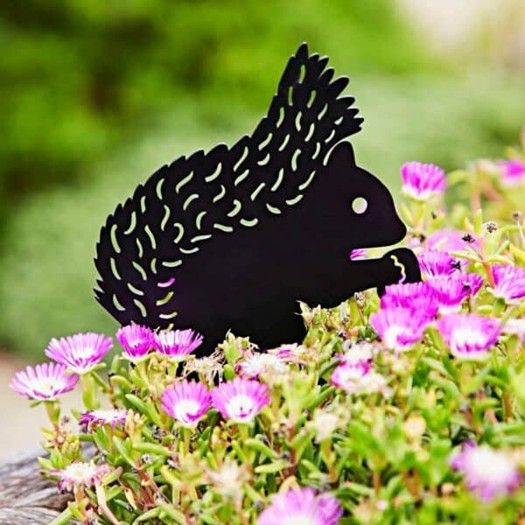 Paper High have this Recycled Metal Squirrel Silhouette Garden Stake