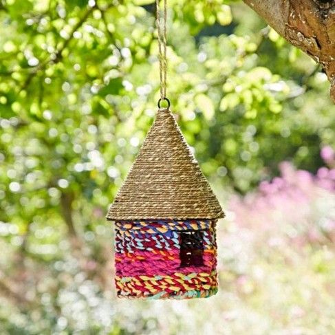 Take a look at this Octagonal Recycled Cotton Birdhouse from Paper High