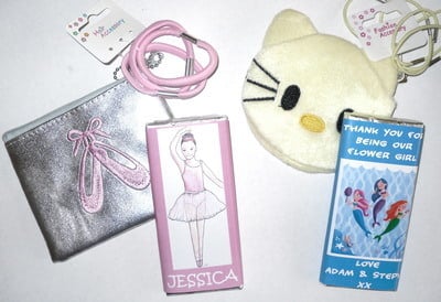 CHOC 'n' PURSE (girls) - 40g milk chocolate bar and girl's purse