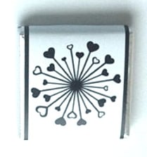 BLACK & WHITE HEART WHEEL - mini 4.5g favour