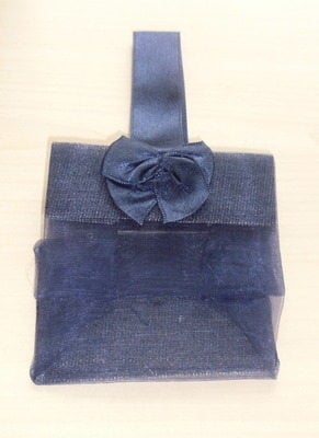 NAVY ORGANZA TOTE BAG (bag only)