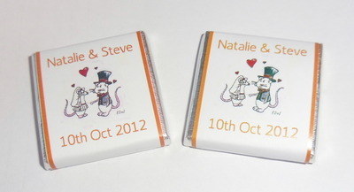 MICE COUPLE (gold) - mini 4.5g favour