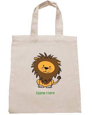 LION personalised cotton party bag (no contents included)