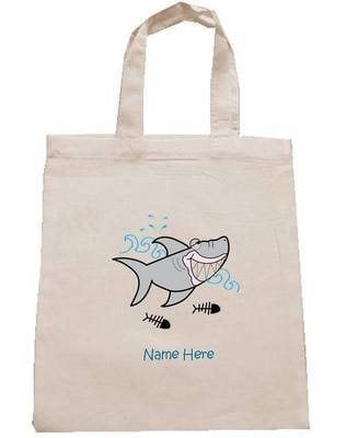 SHARK personalised cotton party bag (no contents included)