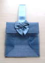 SMOKED BLUE ORGANZA TOTE BAG (bag only)