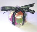 CUBE SWEETIE FAVOUR tied with black personalised ribbon 