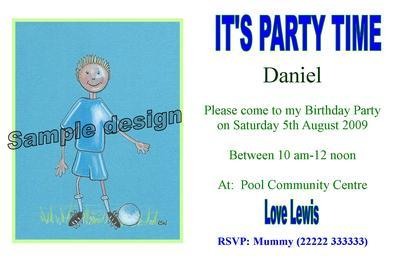 FOOTBALL party invitation