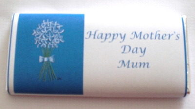 WHITE FLOWERS - large chocolate bar 40g
